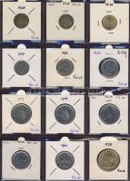 Hagyaték gyűjtemény, egész világ, régi és új, 204db érme, benne nominál és sok tengerentúl, 17 lapos, laponként 12 férőhelyes, újszerű albumban T:1,2 (többsége),3 (kevés)