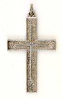 Ezüst(Ag) kereszt medál, jelzett, 6x3,1 cm, nettó: 8,6 g