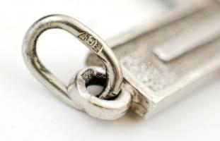 Ezüst(Ag) kereszt medál, jelzett, 6x3,1 cm, nettó: 8,6 g