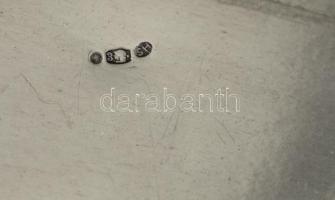 Ezüst (Ag.) cukordoboz, jelzett, mesterjeggyel (HS), 13,5×8,5 cm, m:6,5 cm,  nettó:330 g