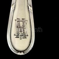 Aranyozott ezüst(Ag) fűszerkanál, jelzett, h: 11,5 cm, nettó: 8 g