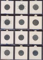 Hagyaték gyűjtemény, egész világ, régi és új, 204db érme, benne nominál és sok tengerentúl, 17 lapos...