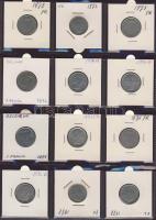 Hagyaték gyűjtemény, egész világ, régi és új, 204db érme, benne nominál és sok tengerentúl, 17 lapos...