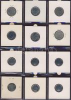 Hagyaték gyűjtemény, egész világ, régi és új, 204db érme, benne nominál és sok tengerentúl, 17 lapos...