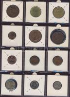 Hagyaték gyűjtemény, egész világ, régi és új, 204db érme, benne nominál és sok tengerentúl, 17 lapos...