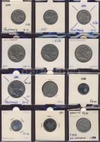 Hagyaték gyűjtemény, egész világ, régi és új, 204db érme, benne nominál és sok tengerentúl, 17 lapos...