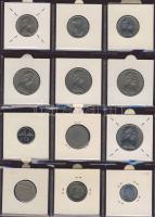 Hagyaték gyűjtemény, egész világ, régi és új, 204db érme, benne nominál és sok tengerentúl, 17 lapos...