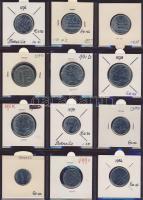 Hagyaték gyűjtemény, egész világ, régi és új, 204db érme, benne nominál és sok tengerentúl, 17 lapos...