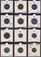 Hagyaték gyűjtemény, egész világ, régi és új, 204db érme, benne nominál és sok tengerentúl, 17 lapos...