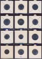 Hagyaték gyűjtemény, egész világ, régi és új, 204db érme, benne nominál és sok tengerentúl, 17 lapos...