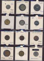 Hagyaték gyűjtemény, egész világ, régi és új, 204db érme, benne nominál és sok tengerentúl, 17 lapos...