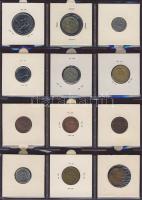 Hagyaték gyűjtemény, egész világ, régi és új, 204db érme, benne nominál és sok tengerentúl, 17 lapos...