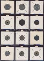 Hagyaték gyűjtemény, egész világ, régi és új, 204db érme, benne nominál és sok tengerentúl, 17 lapos...