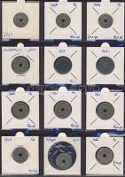 Hagyaték gyűjtemény, egész világ, régi és új, 204db érme, benne nominál és sok tengerentúl, 17 lapos...