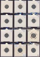 Hagyaték gyűjtemény, egész világ, régi és új, 204db érme, benne nominál és sok tengerentúl, 17 lapos...