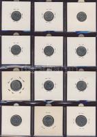 Hagyaték gyűjtemény, egész világ, régi és új, 204db érme, benne nominál és sok tengerentúl, 17 lapos...