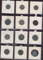 Hagyaték gyűjtemény, egész világ, régi és új, 204db érme, benne nominál és sok tengerentúl, 17 lapos...