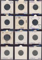 Hagyaték gyűjtemény, egész világ, régi és új, 204db érme, benne nominál és sok tengerentúl, 17 lapos...