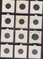 Hagyaték gyűjtemény, egész világ, régi és új, 204db érme, benne nominál és sok tengerentúl, 17 lapos...