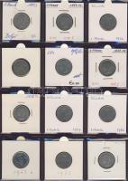 Hagyaték gyűjtemény, egész világ, régi és új, 204db érme, benne nominál és sok tengerentúl, 17 lapos...