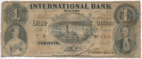 Kanada / Kanadai Nemzetközi Bank 1858. 1$ T:IV  Canada / International Bank of Canada 1858. 1 Dollar C:G Krause S1822
