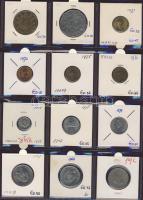 Hagyaték gyűjtemény, egész világ, régi és új, 192db érme, benne nominál és sok tengerentúl, 16 lapos, laponként 12 férőhelyes, újszerű albumban T:1,2 (többsége),3 (kevés)