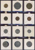 Hagyaték gyűjtemény, egész világ, régi és új, 192db érme, benne nominál és sok tengerentúl, 16 lapos...