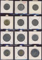 Hagyaték gyűjtemény, egész világ, régi és új, 192db érme, benne nominál és sok tengerentúl, 16 lapos...