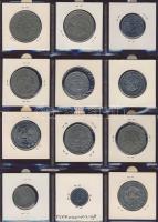 Hagyaték gyűjtemény, egész világ, régi és új, 192db érme, benne nominál és sok tengerentúl, 16 lapos...