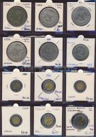 Hagyaték gyűjtemény, egész világ, régi és új, 192db érme, benne nominál és sok tengerentúl, 16 lapos...