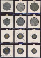 Hagyaték gyűjtemény, egész világ, régi és új, 192db érme, benne nominál és sok tengerentúl, 16 lapos...