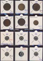 Hagyaték gyűjtemény, egész világ, régi és új, 192db érme, benne nominál és sok tengerentúl, 16 lapos...