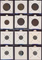 Hagyaték gyűjtemény, egész világ, régi és új, 192db érme, benne nominál és sok tengerentúl, 16 lapos...