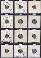 Hagyaték gyűjtemény, egész világ, régi és új, 192db érme, benne nominál és sok tengerentúl, 16 lapos...
