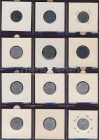 Hagyaték gyűjtemény, egész világ, régi és új, 192db érme, benne nominál és sok tengerentúl, 16 lapos...