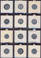 Hagyaték gyűjtemény, egész világ, régi és új, 192db érme, benne nominál és sok tengerentúl, 16 lapos...