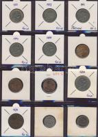 Hagyaték gyűjtemény, egész világ, régi és új, 192db érme, benne nominál és sok tengerentúl, 16 lapos...