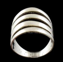 Ezüst(Ag) négyes gyűrű, jelzett, méret: 57, nettó: 5,4 g