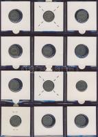 Hagyaték gyűjtemény, egész világ, régi és új, 216db érme, benne nominál és sok tengerentúl, 18 lapos...