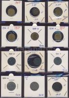 Hagyaték gyűjtemény, egész világ, régi és új, 216db érme, benne nominál és sok tengerentúl, 18 lapos...