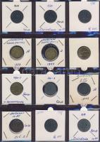 Hagyaték gyűjtemény, egész világ, régi és új, 216db érme, benne nominál és sok tengerentúl, 18 lapos...