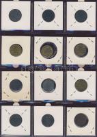 Hagyaték gyűjtemény, egész világ, régi és új, 216db érme, benne nominál és sok tengerentúl, 18 lapos...