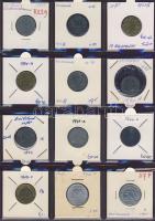 Hagyaték gyűjtemény, egész világ, régi és új, 216db érme, benne nominál és sok tengerentúl, 18 lapos...