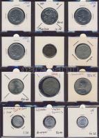 Hagyaték gyűjtemény, egész világ, régi és új, 216db érme, benne nominál és sok tengerentúl, 18 lapos...