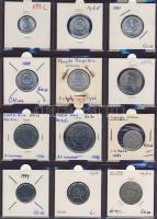 Hagyaték gyűjtemény, egész világ, régi és új, 216db érme, benne nominál és sok tengerentúl, 18 lapos...