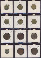 Hagyaték gyűjtemény, egész világ, régi és új, 216db érme, benne nominál és sok tengerentúl, 18 lapos...