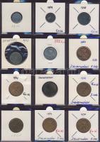 Hagyaték gyűjtemény, egész világ, régi és új, 216db érme, benne nominál és sok tengerentúl, 18 lapos...