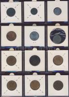 Hagyaték gyűjtemény, egész világ, régi és új, 216db érme, benne nominál és sok tengerentúl, 18 lapos...