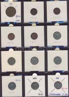 Hagyaték gyűjtemény, egész világ, régi és új, 216db érme, benne nominál és sok tengerentúl, 18 lapos...