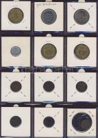 Hagyaték gyűjtemény, egész világ, régi és új, 216db érme, benne nominál és sok tengerentúl, 18 lapos...